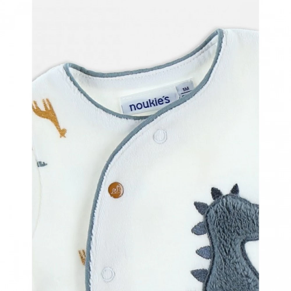 Pyjama Bébé En Velours Dinosaure - 3 Mois – Image 5