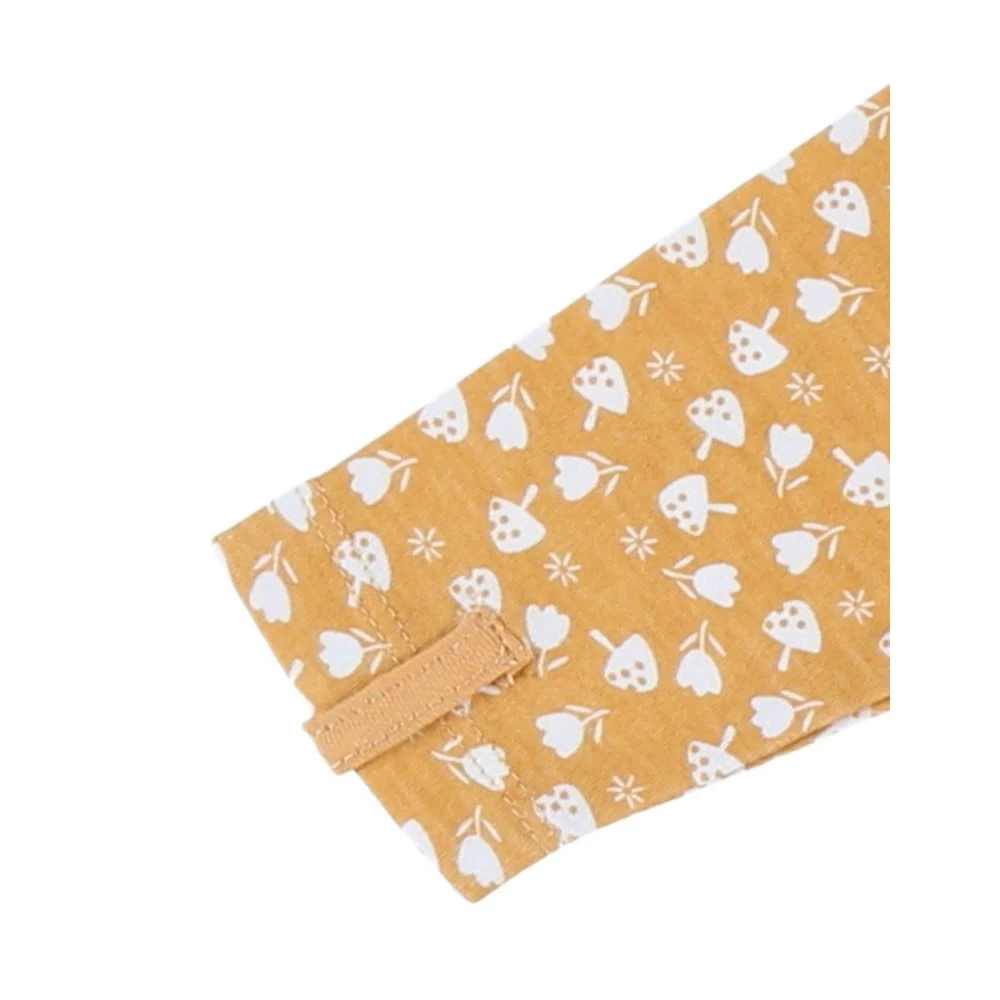 Pyjama 1 Pièce Fleuri En Jersey Moutarde 9 Mois – Image 4