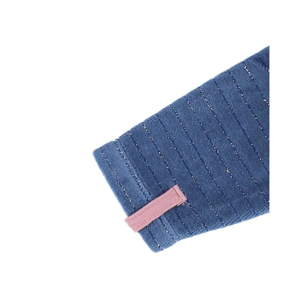 Pyjama 1 Pièce Lapin En Velours Marine 6 Mois – Image 4