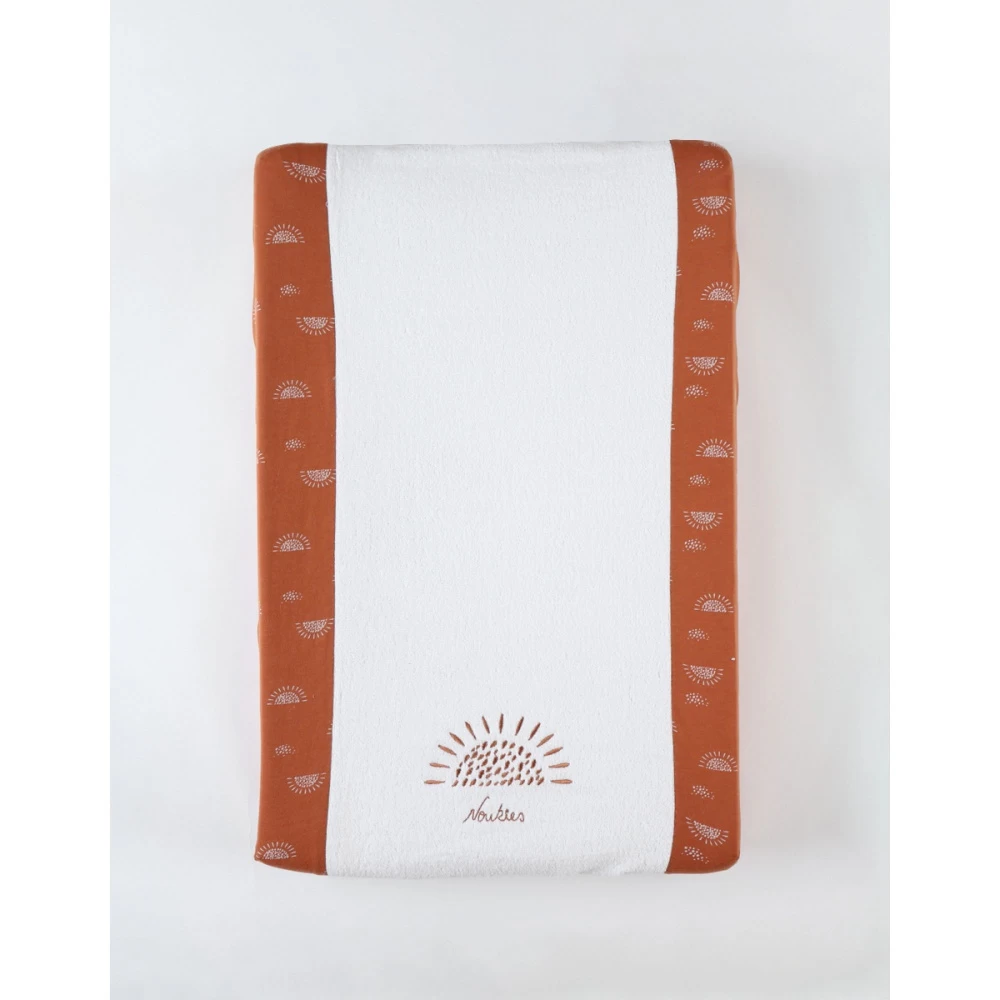 Matelas à Langer 45x67 Cm Avec Housse écru/caramel