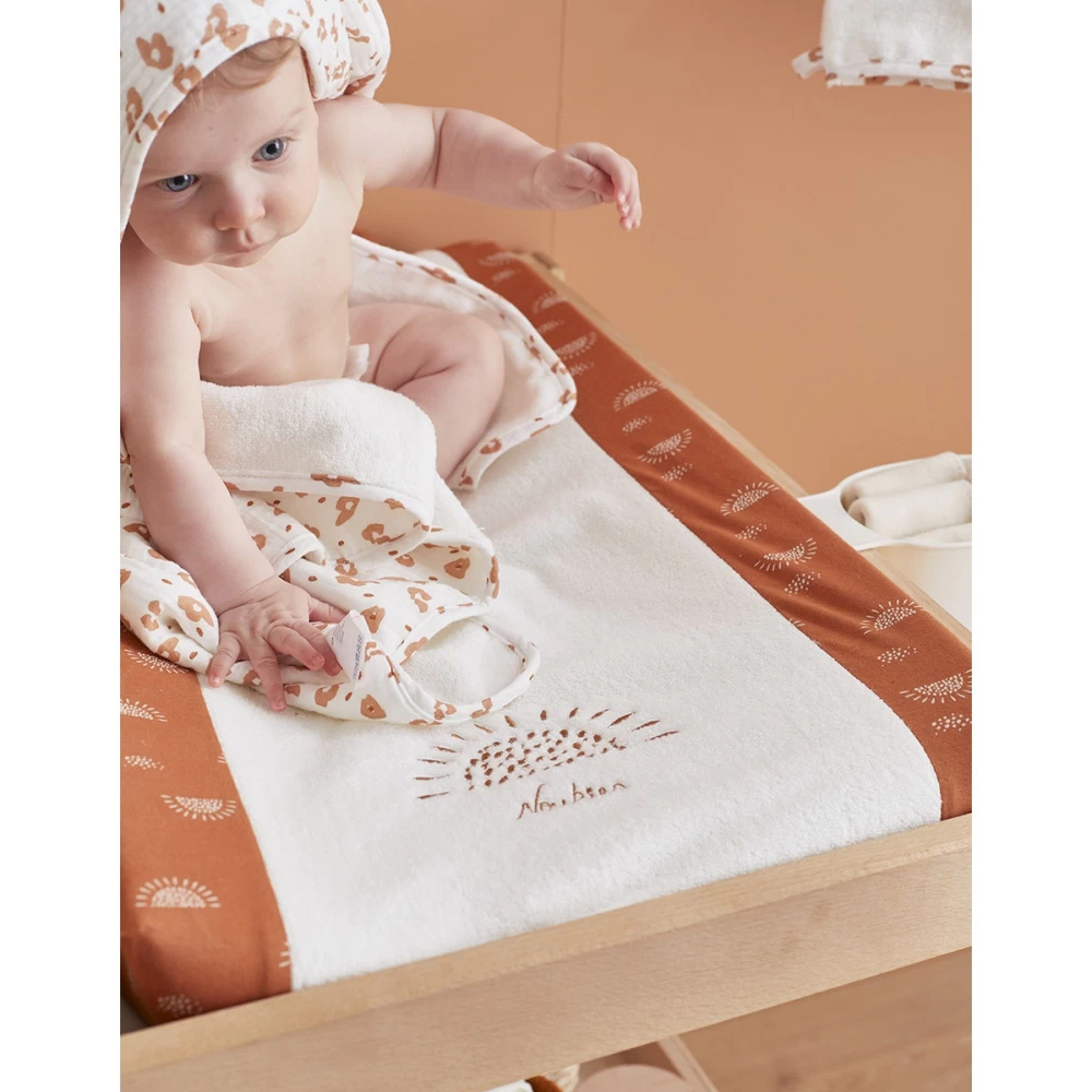 Matelas à Langer 45x67 Cm Avec Housse écru/caramel – Image 2