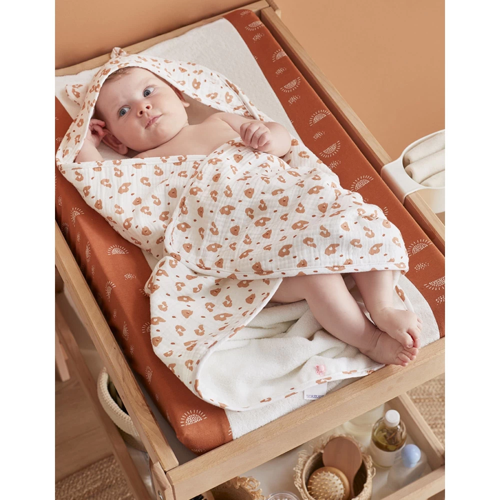 Matelas à Langer 45x67 Cm Avec Housse écru/caramel – Image 3