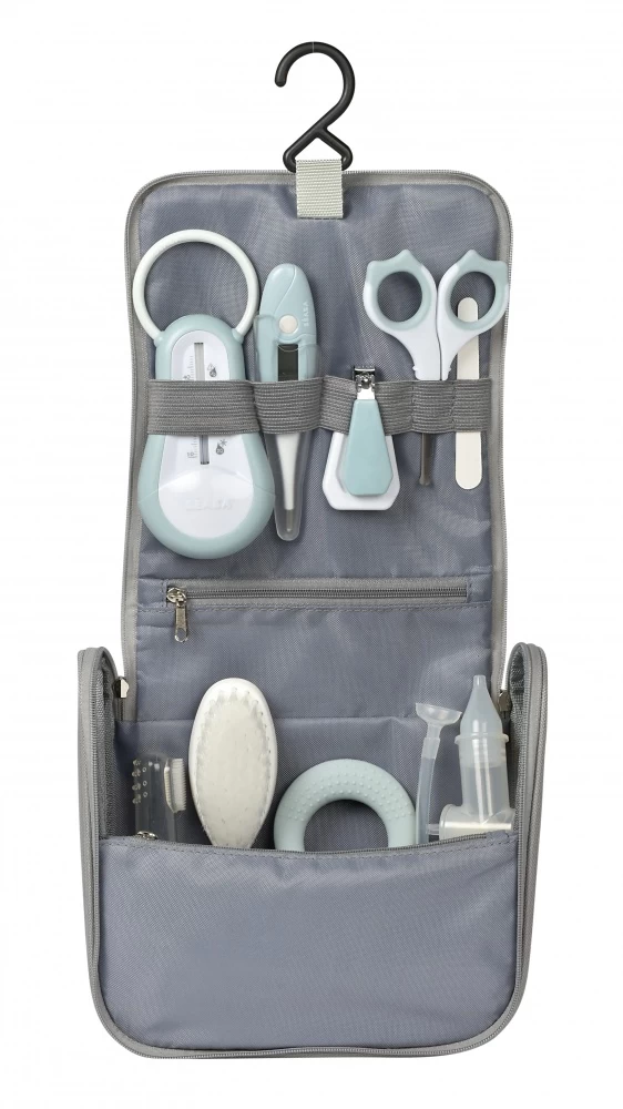Beaba Trousse De Toilette Nomade 9 Accessoires Green Blue – Image 2