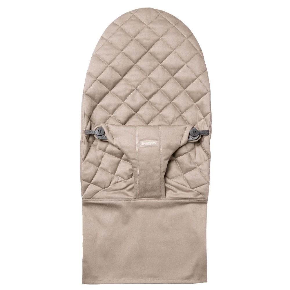 Babybjorn Housse De Transat Bliss Coton Matelassé Classique Gris Sable – Image 2