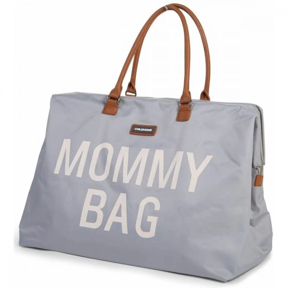 Childhome Sac à Langer Mommy Bag Gris Et Blanc – Image 4