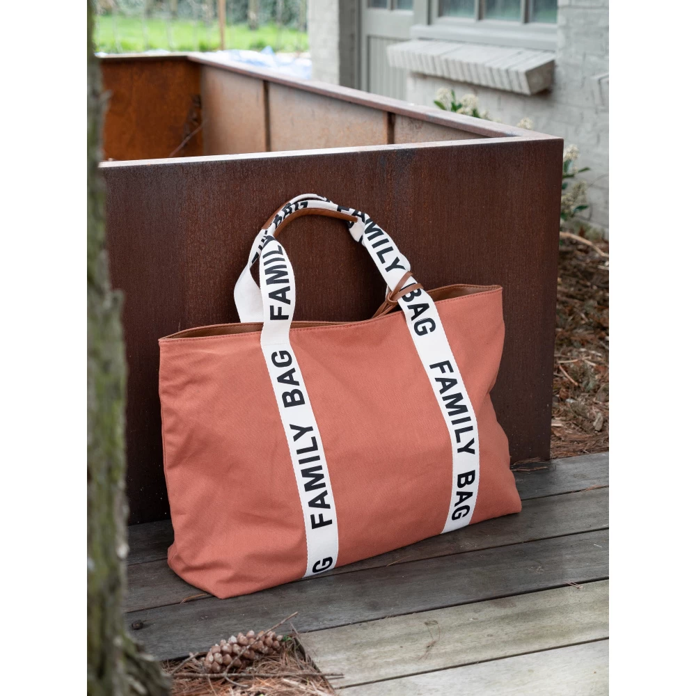 Childhome Sac à Langer Family Bag Signature Canvas Terracotta – Image 6