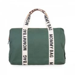Childhome Sac à Langer Mommy Bag Signature Canvas Vert