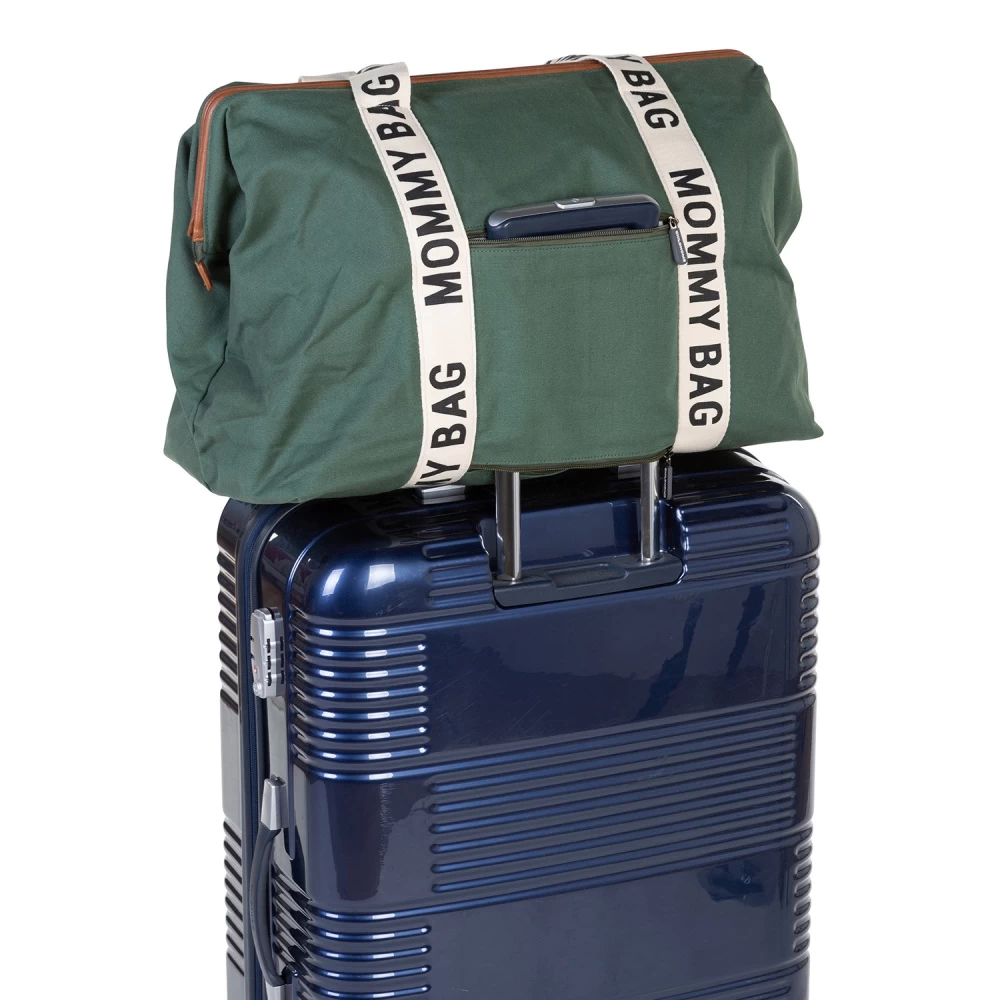 Childhome Sac à Langer Mommy Bag Signature Canvas Vert – Image 4