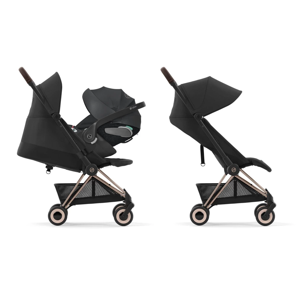 CYBEX Poussette Compacte Coya Châssis Matt Black Siège Gris – Image 9