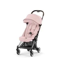 CYBEX Poussette Compacte Coya Châssis Chrome Brown Siège Rose Clair