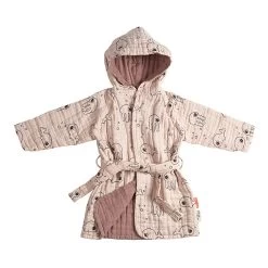 Done By Deer Peignoir De Bain Sea Friends Rose Poudré