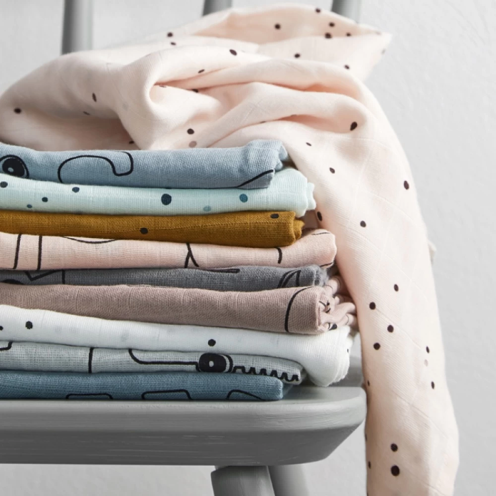 Done By Deer Lot De 2 Langes 70x70cm Dreamy Dots Blue – Image 2