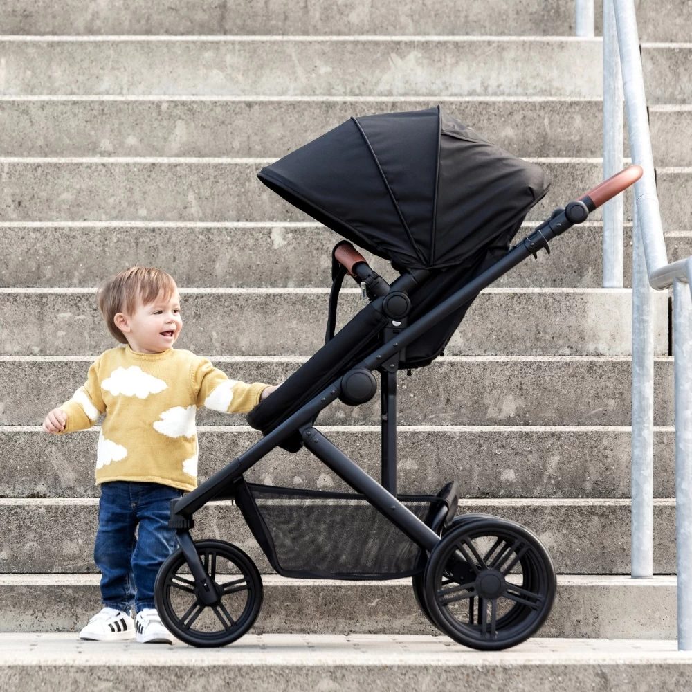 HAUCK Poussette Pacific 3 En 1 Shop N Drive Caviar – Image 2