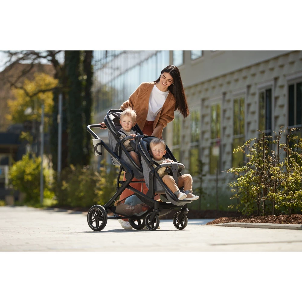 HAUCK Poussette Double Atlantic Twin Melange Grey – Image 19