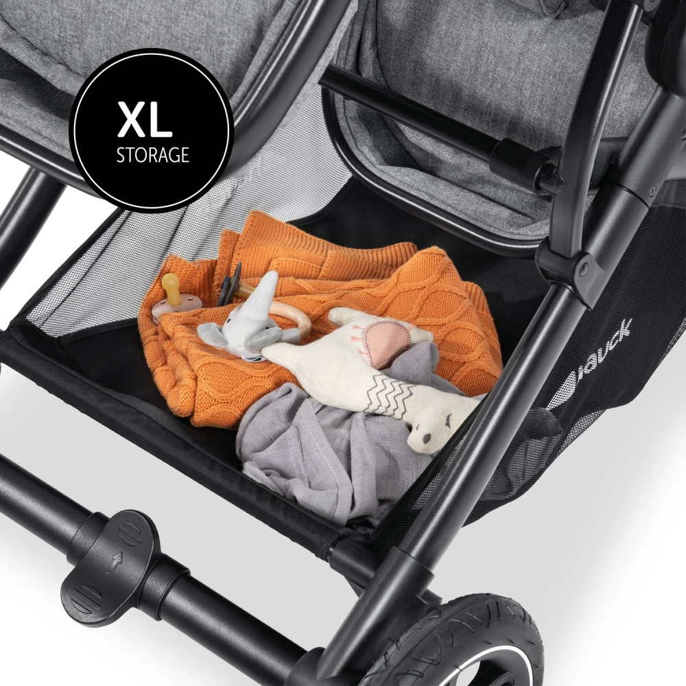 HAUCK Poussette Double Atlantic Twin Melange Grey – Image 10