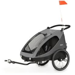 HAUCK Remorque Pour Vélo Dryk Duo Grey