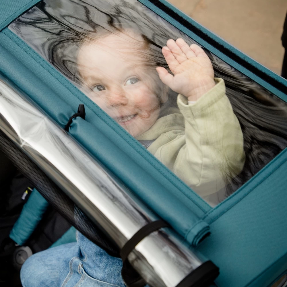 HAUCK Remorque Pour Vélo Dryk Duo Petrol – Image 15