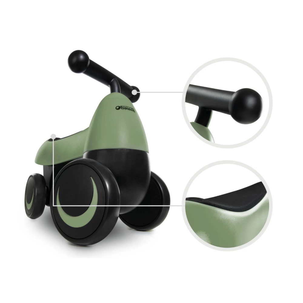 HAUCK Porteur Bébé 1st Ride 4 Roues Matt Green – Image 3