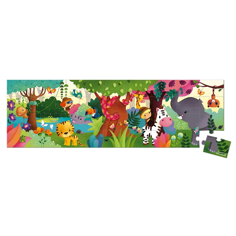 Janod Puzzle Enfant Panoramique Jungle 36 Pièces – Image 2