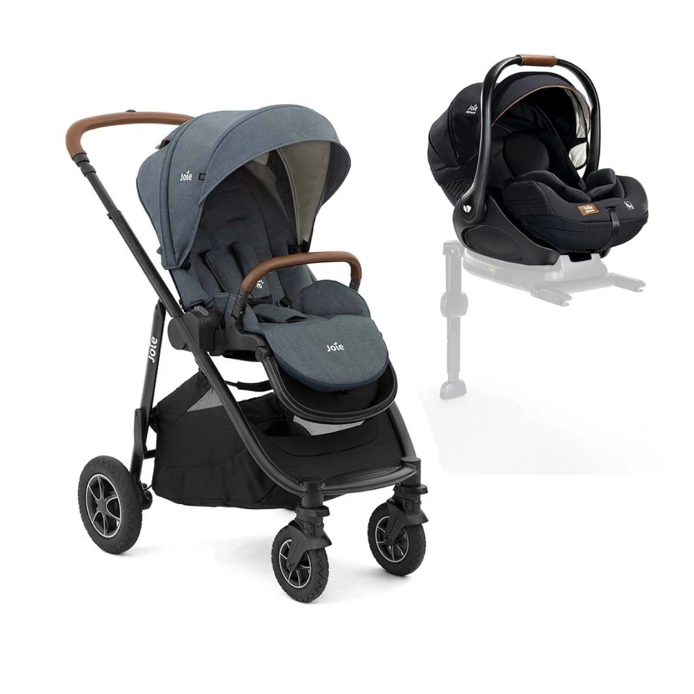 Joie Pack Duo Poussette Versatrax Lagoon + Siège Auto I-level Recline Eclipse – Image 7