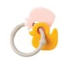 NATTOU Anneau Dentition Silicone Fraise Et Canard Anneau Gris