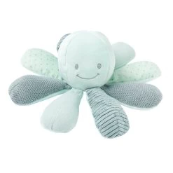 NATTOU Peluche Bébé Pieuvre Activités Verte