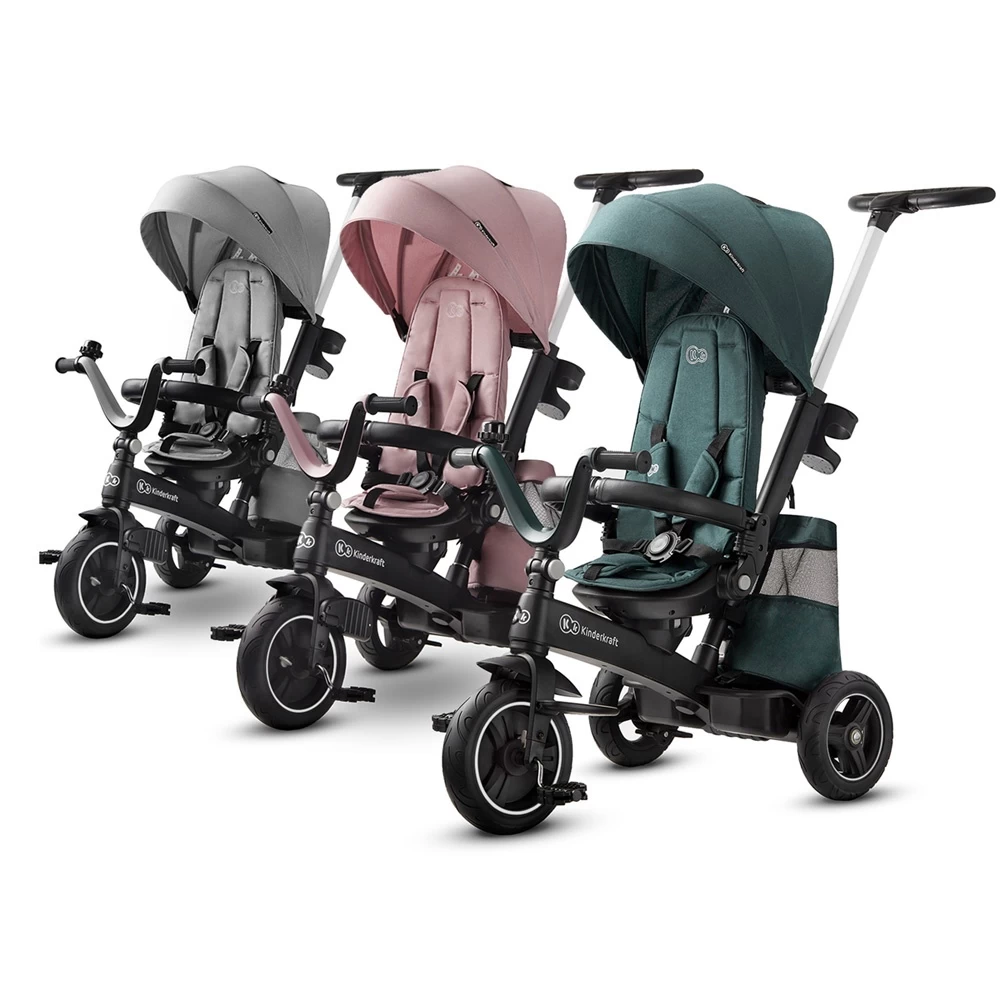 Kinderkraft Poussette Tricycle Easywist Platinum Grey – Image 18