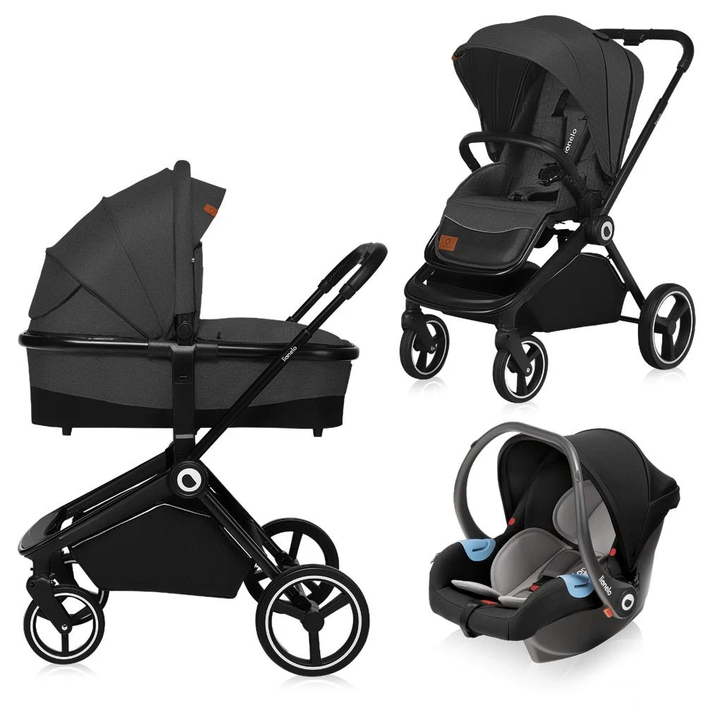 Lionelo Poussette Multifonction Mika 3en1 Grey Graphite