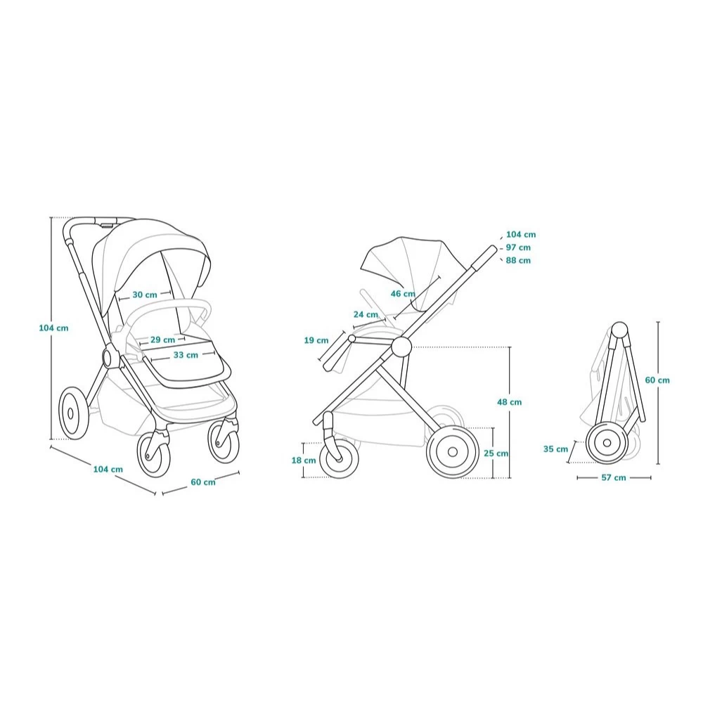 Lionelo Poussette Multifonction Mika 3en1 Grey Graphite – Image 11