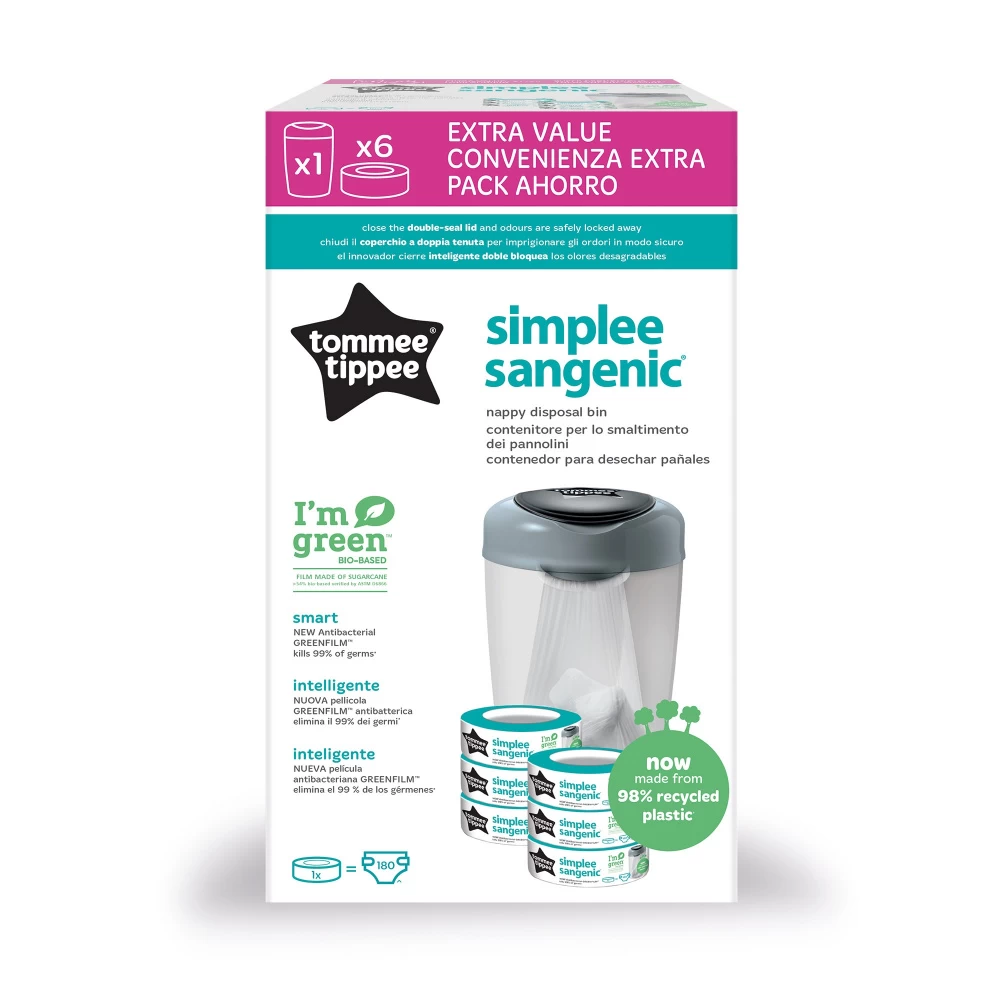 Tommee Tippee Starter Pack Poubelle Simplee + 6 Recharges – Image 9