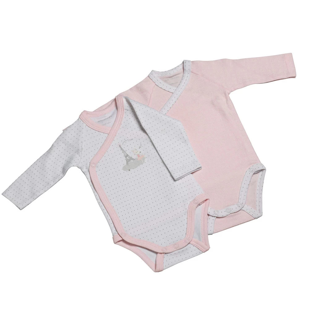 Lot De 2 Bodies Blanc Et Rose Naissance Lilibelle