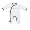 Pyjama Bébé Velours Blanc 1 Mois Ouverture Côtvé Panda Chao Chao