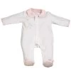 Pyjama Bébé Velours Blanc 1 Mois Lilibelle